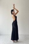 Celine Siyah Sırt Dekolteli Elbise