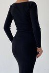 Lenora Slit Knitwear Dress