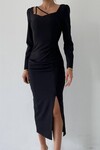 Velvet Rope Detailed Midi Dress