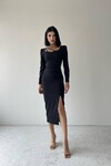 Velvet Rope Detailed Midi Dress