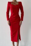 Velvet Rope Detailed Midi Dress