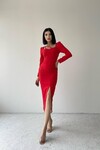 Velvet Rope Detailed Midi Dress