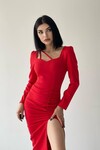 Velvet Rope Detailed Midi Dress