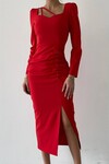 Velvet Rope Detailed Midi Dress