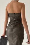 Mckenzie Strapless Leather Dress