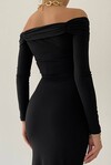 Ashley Sash Low-cut Dress