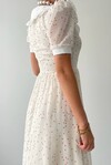 Aversa Pearl Detail Chiffon Dress