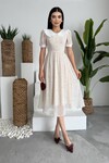 Aversa Pearl Detail Chiffon Dress