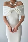 Bow Collar Midi Dress