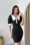 Helen Pointed Collar Mini Dress