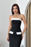 Mielle Strapless Dress with Pocket Detail