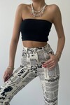 Novine Newspaper Patterned Trousers