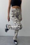 Novine Newspaper Patterned Trousers