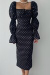 Arges Polka Dot Midi Dress