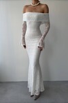 Arya Strapless Lace Dress