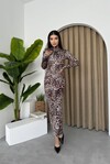 Astora Leopard Long Sleeve Dress