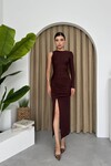 Carpisa One Sleeve Slit Dress