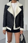 Cozy Fleece Leather Jacket