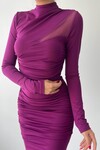 Dorra Slit Long Sleeve Dress