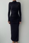 Dorra Slit Long Sleeve Dress