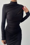 Dorra Slit Long Sleeve Dress