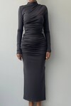 Dorra Slit Long Sleeve Dress