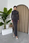 Dorra Slit Long Sleeve Dress