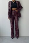 Gloria Leather Suit with Jacket