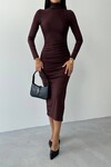 Jazzy Slit Draped Dress