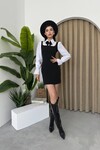 Penny Collar Brooch Mini Dress