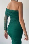 Polack One Shoulder Tulle Dress