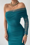 Polack One Shoulder Tulle Dress