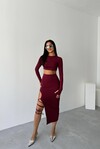 The Hate Detailed Slit Dress