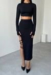 The Hate Detailed Slit Dress