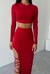 The Hate Detailed Slit Dress