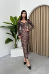 Varna Long Sleeve Leopard Dress