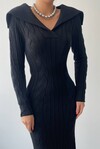 Vienne Bat Collar Dress