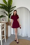 Alka İncili Fiyonk Detay Elbise
