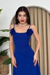 Matilda Gül İp Askılı Elbise