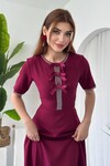 Wera Taşlı Fiyonk Detaylı Elbise
