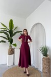 Wera Taşlı Fiyonk Detaylı Elbise
