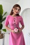 Wera Stoned Bow Detailed Dress
