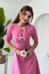Wera Stoned Bow Detailed Dress