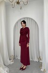 Crimson Drape Elbise