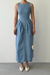 Jere Denim Dress with Backless Detail