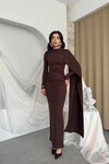 Orlean Şal Kol Detaylı Elbise
