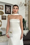 Ulsez Strapless Dress with Shawl Detail